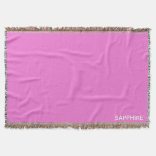 Sapphire pink colour name throw blanket