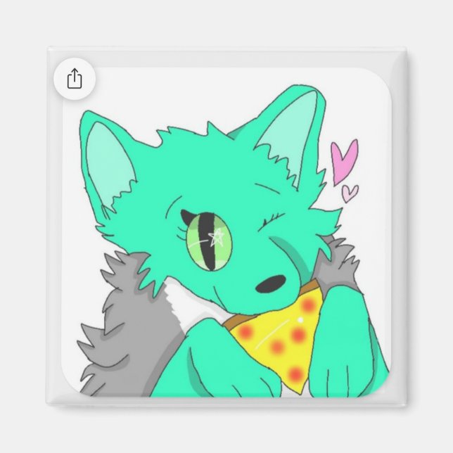 Sapphire pizza magnet  (Front)