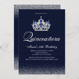 Sapphire Quinceanera Invitations