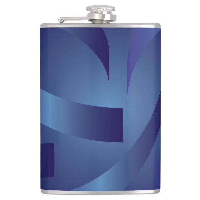 sapphire ribbons hip flask (Front)