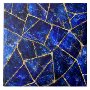 Sapphire Royal Mosaic Gold Ceramic Tile