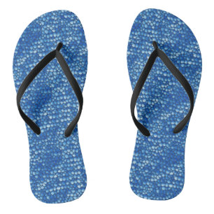 Sapphire Scale Pattern Slim Strap Flip Flops