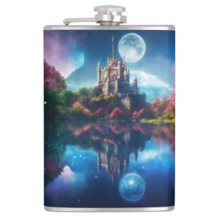 "Sapphire Serenity: Vinyl-Wrapped Elixir Flask" Hip Flask