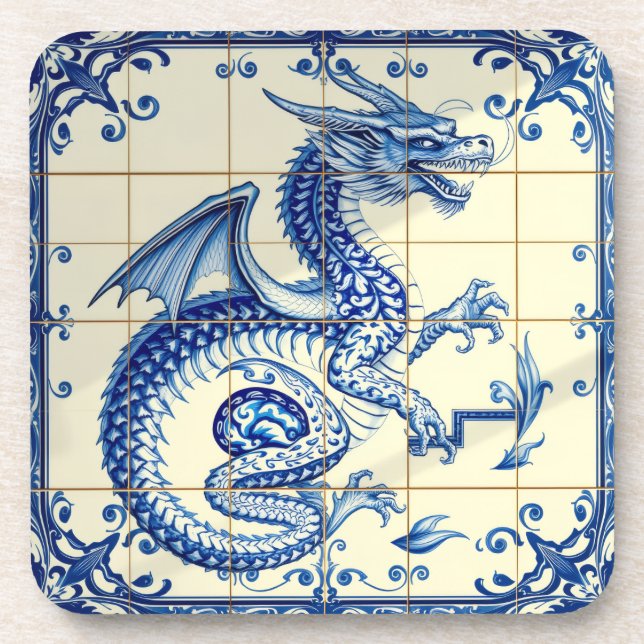 sapphire serpent dragon coaster (Front)
