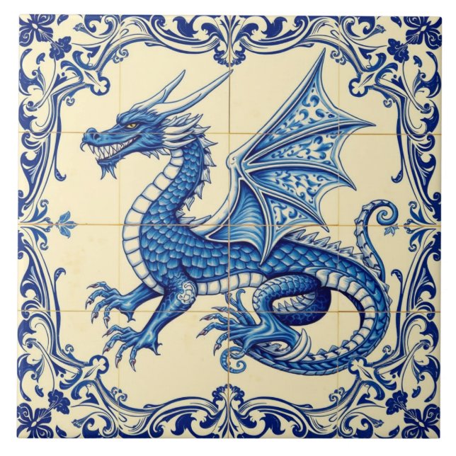 sapphire sky dragon tile (Front)