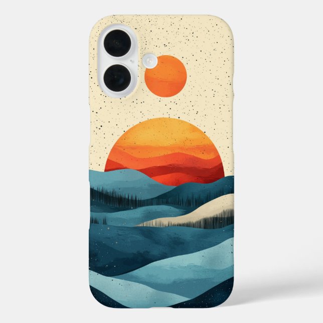 Sapphire Sunset Hills Phone Case (Back)