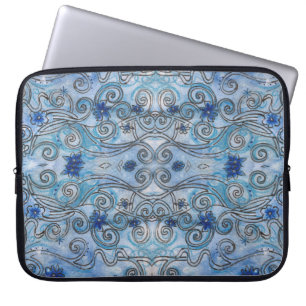 Sapphire Swirls design on a Laptop Sleeve / Case
