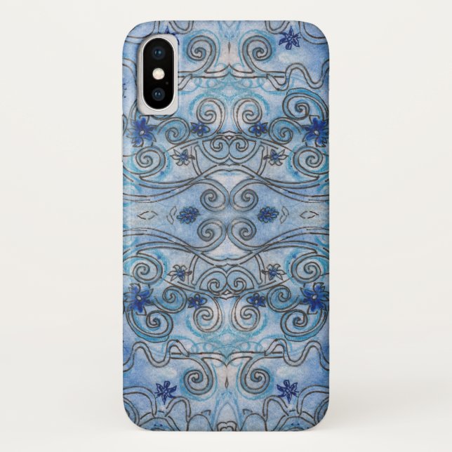 Sapphire Swirls design on an iPhone Case (Back)