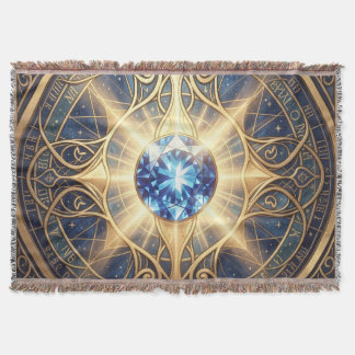 Sapphire - The Stone of Truth and Wisdom Throw Blanket
