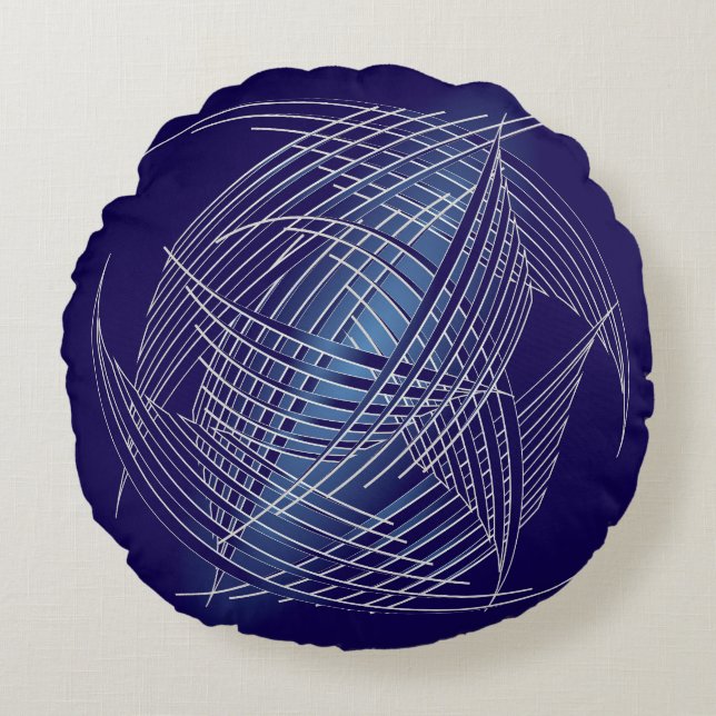 Sapphire threads sphere round cushion (Front)