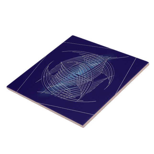 Sapphire threads sphere tile (Side)