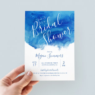 Sapphire Tide Bridal Shower Invitation