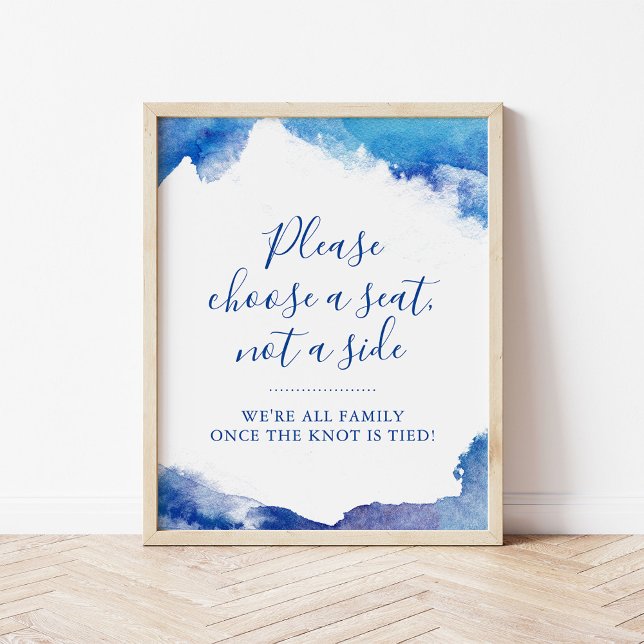 Sapphire Tide Choose a Seat Wedding Sign  (Creator Uploaded)