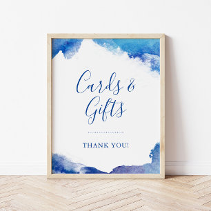 Sapphire Tide Wedding Cards and Gifts Sign