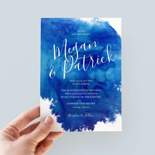Sapphire Tide Wedding Invitation (Creator Uploaded)