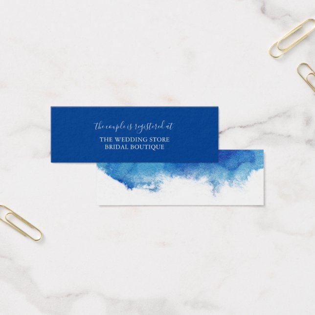 Sapphire Tide Wedding Registry Insert Card (Office)