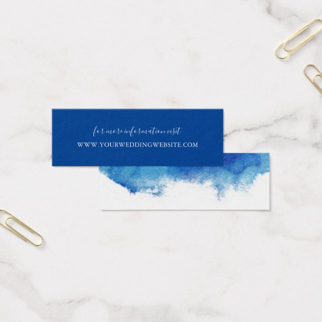Sapphire Tide Wedding Website Insert Card (Office)