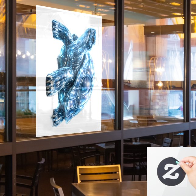 Sapphire tortoise window sticker (Restaurant Window)
