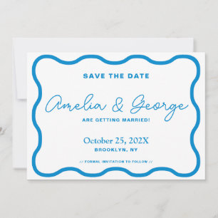 Sapphire Wavy Retro Save The Date