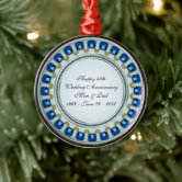 45th wedding anniversary christmas ornament