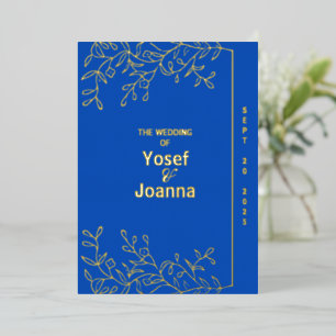 Sapphire Wedding Foil Invitation