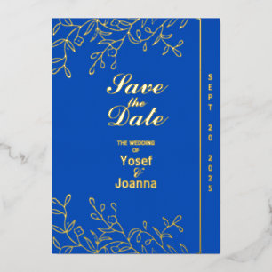 Sapphire Wedding Foil Save the Date