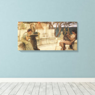 Sappho and Alcaeus by Sir Lawrence Alma Tadema Canvas Print