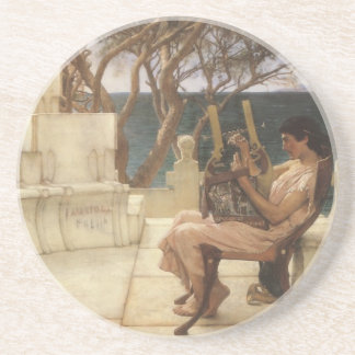 Sappho and Alcaeus by Sir Lawrence Alma Tadema Coaster