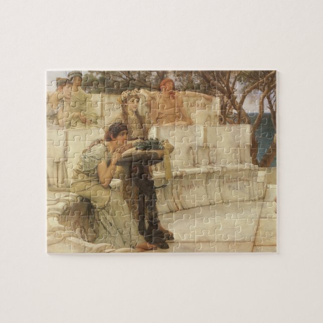 Sappho and Alcaeus by Sir Lawrence Alma Tadema Jigsaw Puzzle (Horizontal)