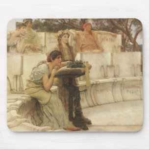 Sappho and Alcaeus by Sir Lawrence Alma Tadema Mouse Mat