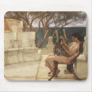 Sappho and Alcaeus by Sir Lawrence Alma Tadema Mouse Mat