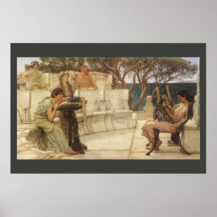 Sappho and Alcaeus by Sir Lawrence Alma Tadema Poster