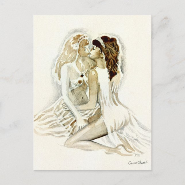 Sappho and her lover  postcard (Front)