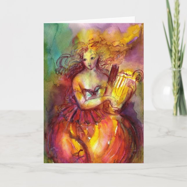 SAPPHO ,DANCE, MUSIC AND POETRY CARD (Front)