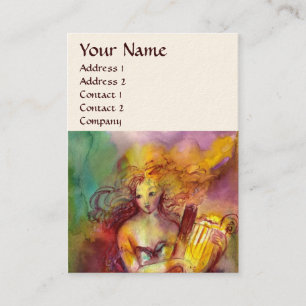 SAPPHO,DANCE MUSIC AND POETRY,cream Business Card