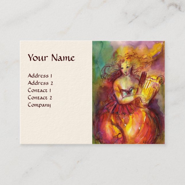 SAPPHO,DANCE MUSIC AND POETRY,cream Business Card (Front)