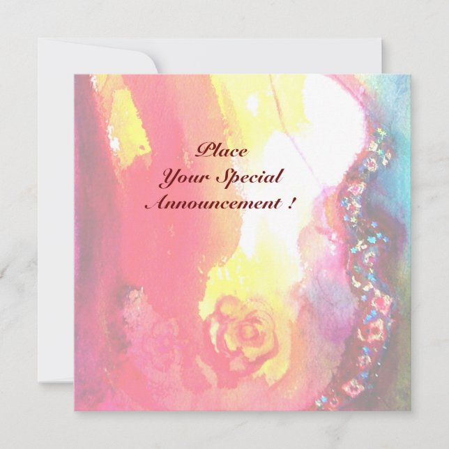 SAPPHO,DANCE MUSIC AND POETRY ,Gold Sparkles Announcement (Front)