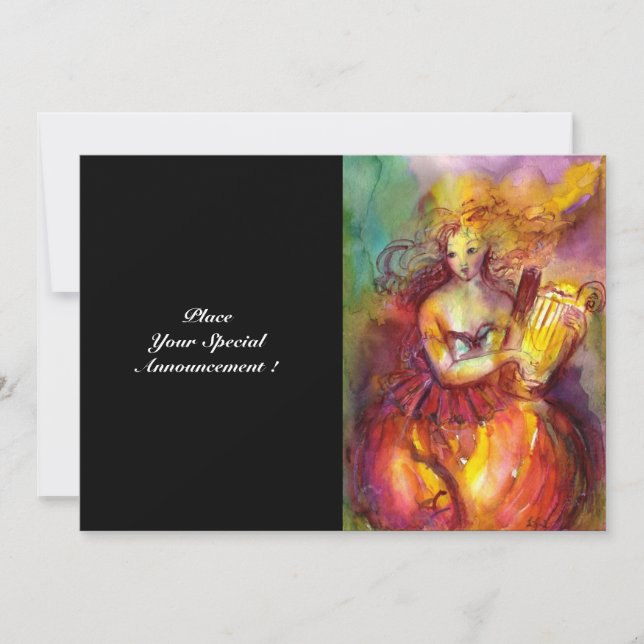 SAPPHO,DANCE MUSIC AND POETRY ,Gold Sparkles Announcement (Front)