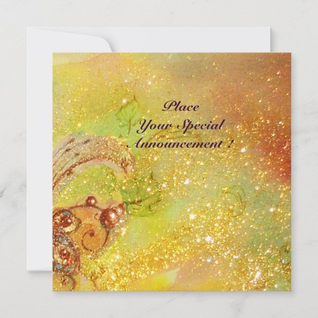 SAPPHO,DANCE MUSIC AND POETRY ,Gold Sparkles Announcement (Front)