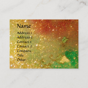 SAPPHO,DANCE MUSIC AND POETRY ,Gold Sparkles Business Card