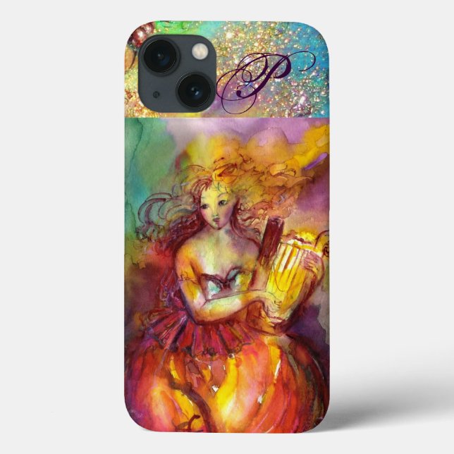 SAPPHO ,DANCE, MUSIC AND POETRY MONOGRAM Case-Mate iPhone CASE (Back)
