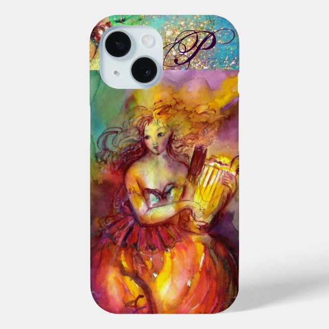 SAPPHO ,DANCE, MUSIC AND POETRY MONOGRAM Case-Mate iPhone CASE (Back)