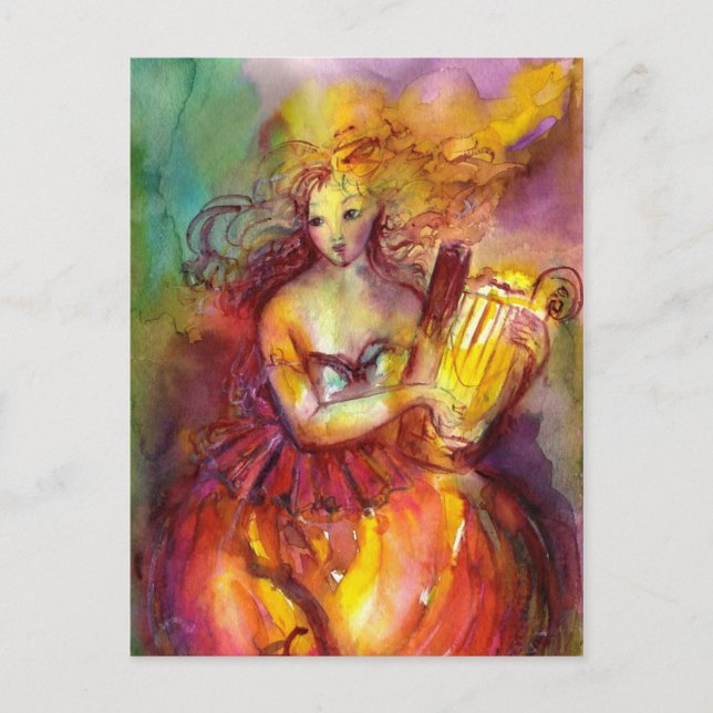 SAPPHO ,DANCE, MUSIC AND POETRY POSTCARD (Front)
