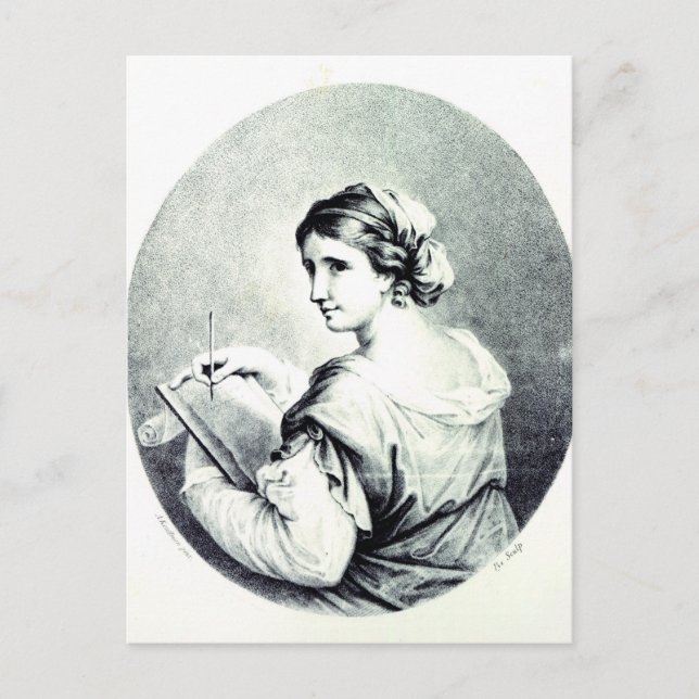 Sappho, engraved by Pye, 1774 Postcard (Front)