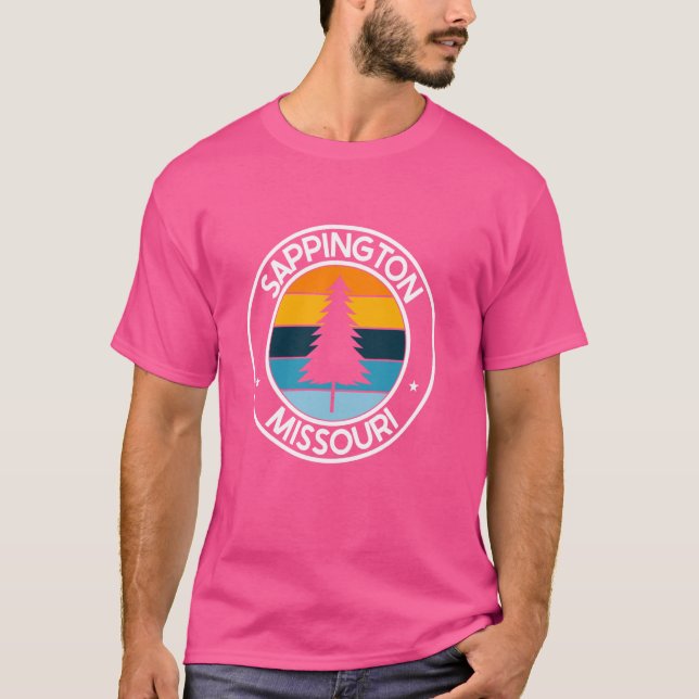 Sappington Missouri MO USA City Pride Retro Sunset T-Shirt (Front)