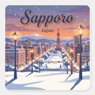Sapporo, Japan Square Sticker
