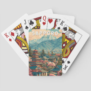 Sapporo Japan Travel Art Vintage Playing Cards
