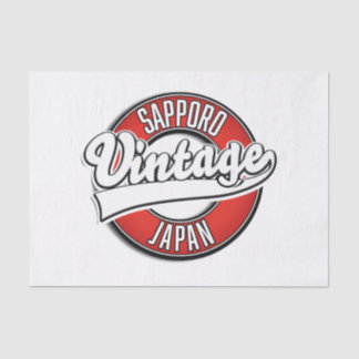 Sapporo japan vintage style logo tissue paper