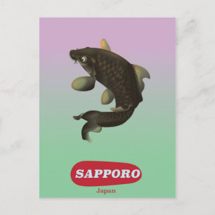 Sapporo Japan Vintage style tourism poster Postcard
