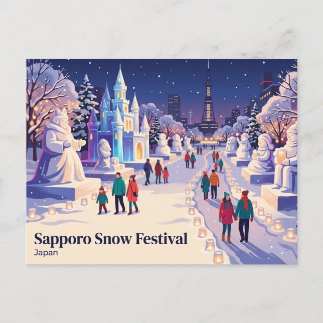 Sapporo Snow Festival Japan Postcard (Front)
